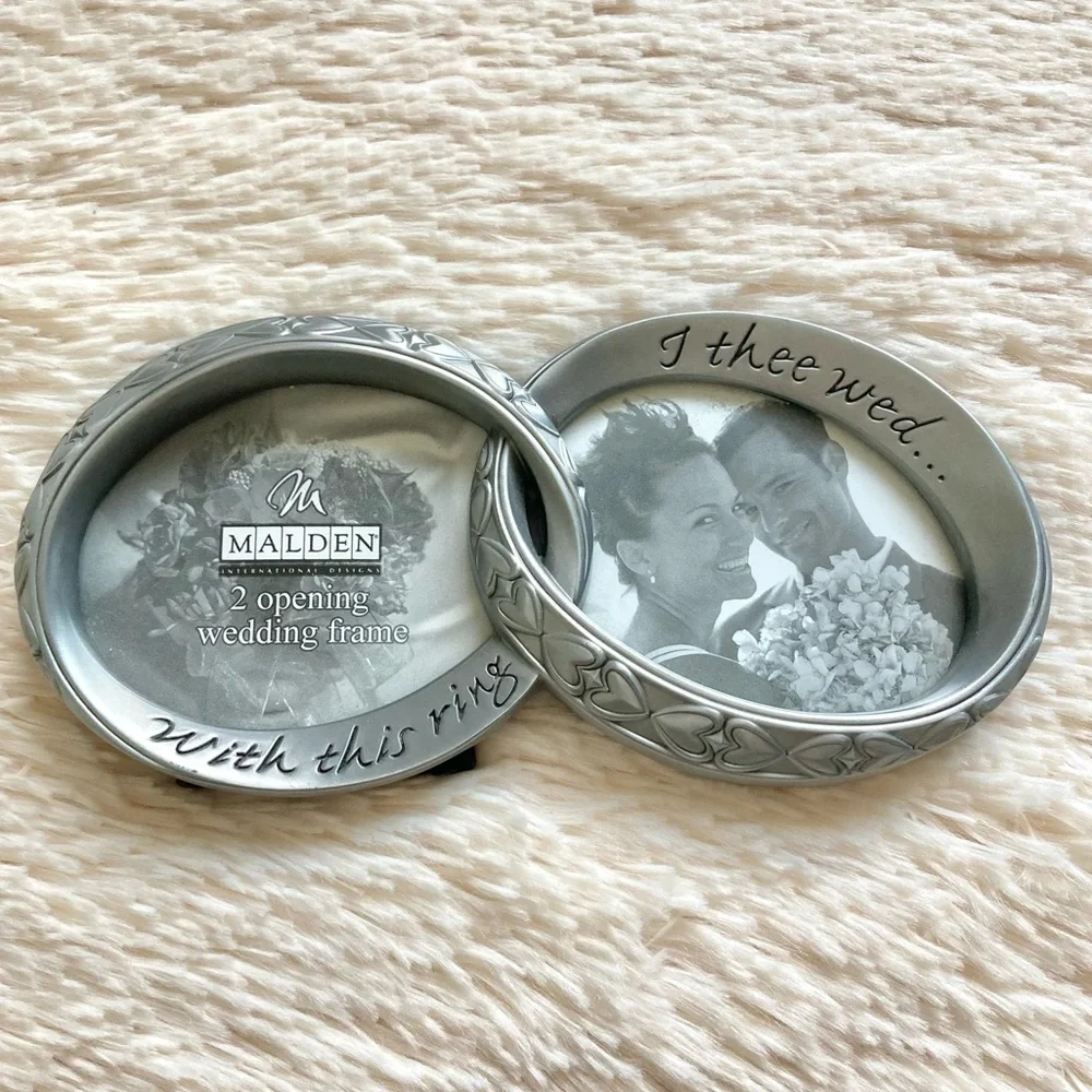 Malden Wedding Ring Silver Double Picture Frame